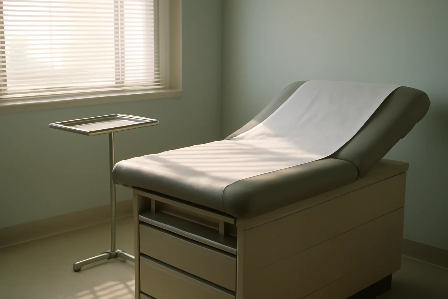 Empty clinical exam room evoking long term monitoring for CJC-1295 use